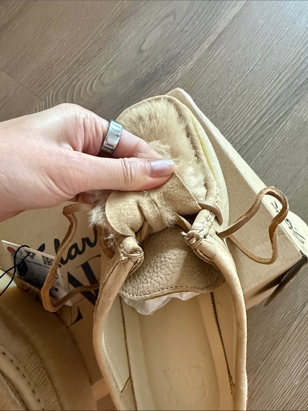 New Zara x Clarks sheepskin mules with removable shearling - size 37/ 6.5 - Picture 3 of 7